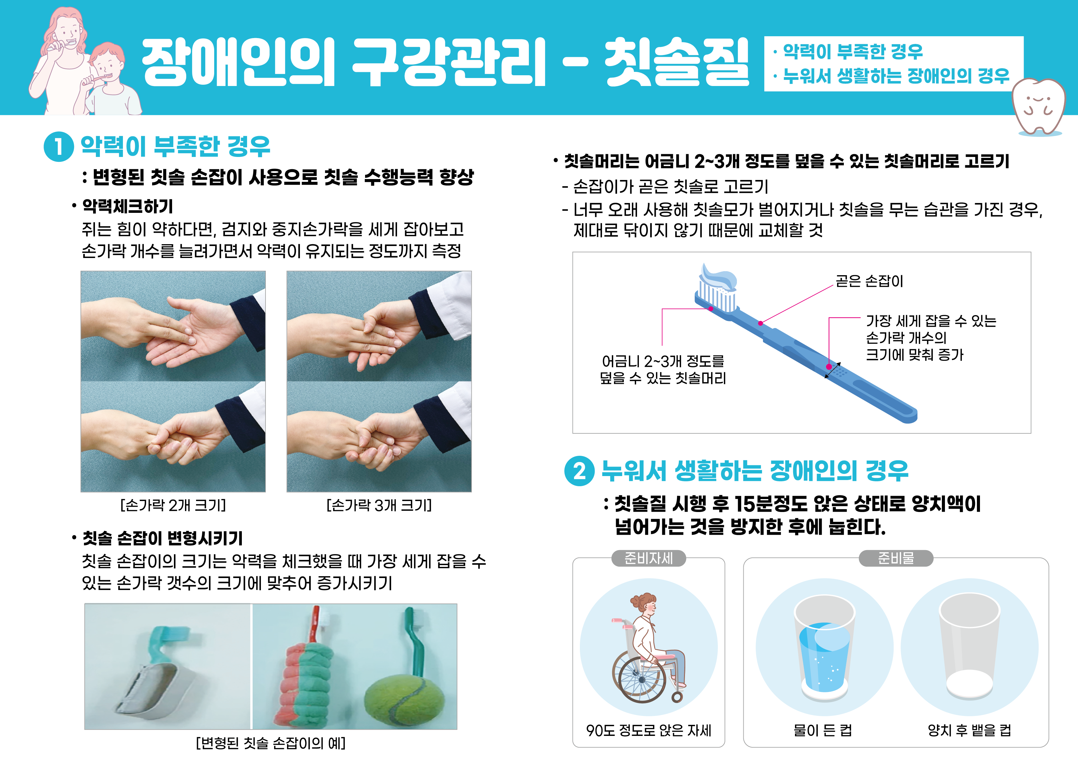 [자석부착형 교육자료] 장애인의 구강관리_칫솔질